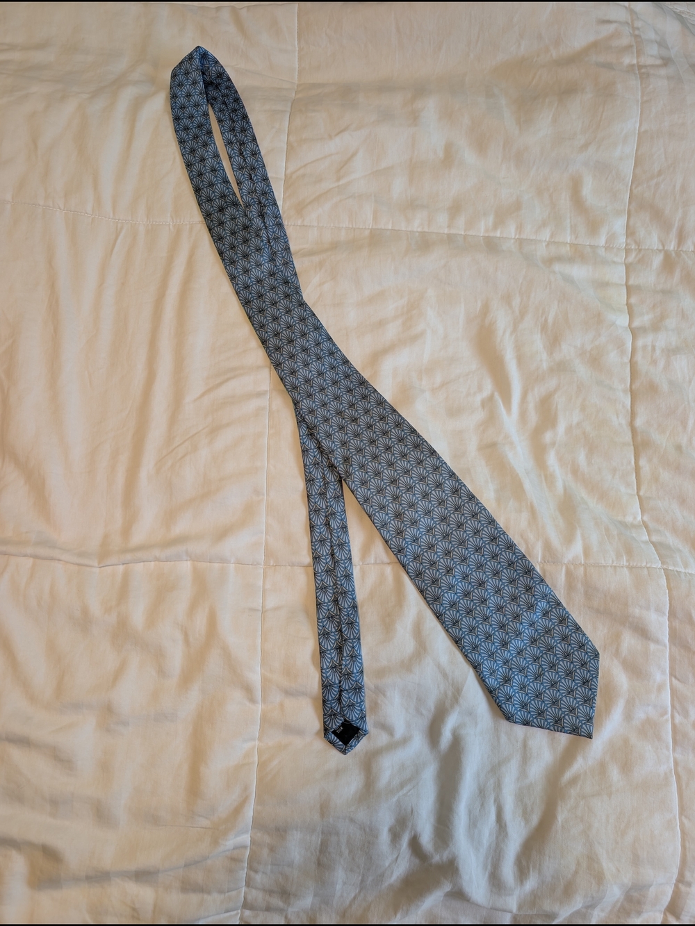Classic Geometric Light Blue Men's Tie